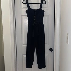 Hollister black denim jumpsuit
